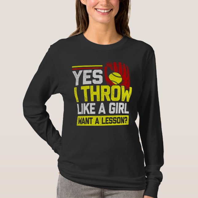 Camiseta Sim, Eu Jogo Como Uma Garota Quer Uma Lição De Sof (Frente)