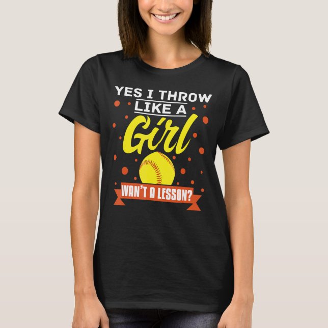Camiseta Sim, Eu Jogo Como Uma Garota Quer Uma Lição De Sof (Frente)