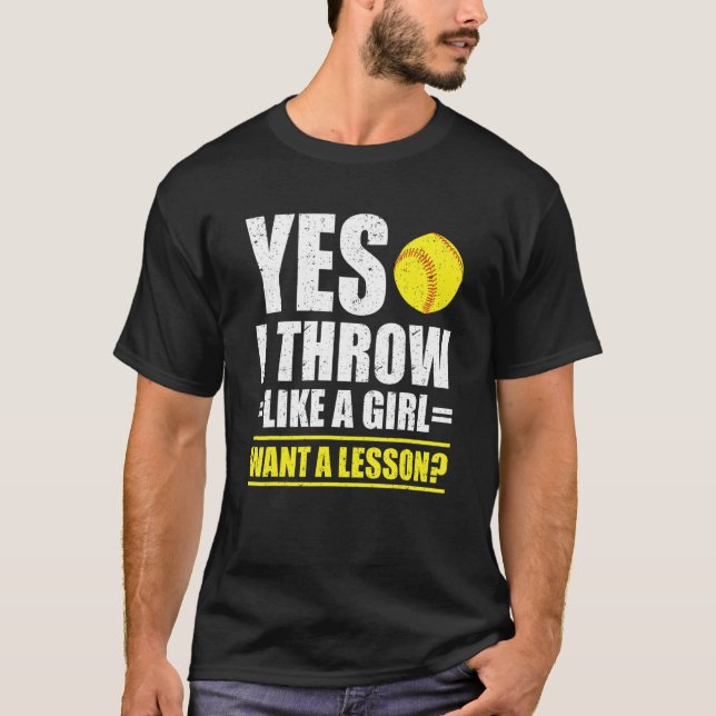 Camiseta Sim, Eu Jogo Como Uma Garota Quer Uma Lição De Sof (Frente)