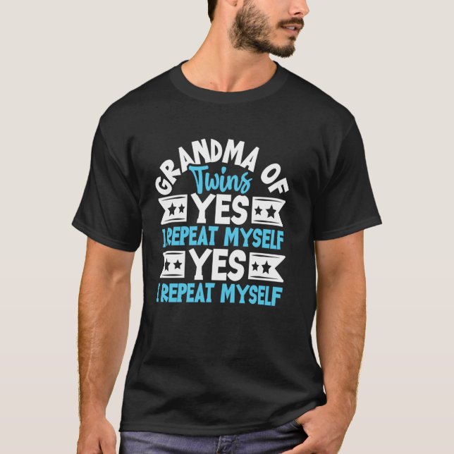 Camiseta Sim Eu Me Repito Sim Eu Me Repito Gêmeo Avô (Frente)