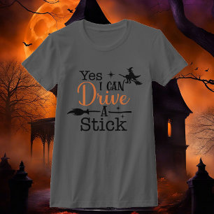 Camiseta Sim, eu posso dirigir um algodão de Dia das Bruxa