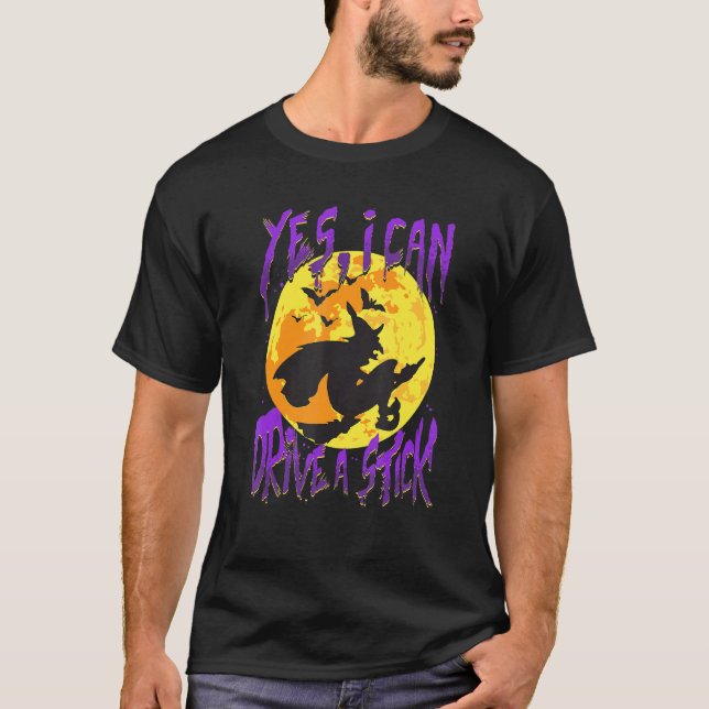 Camiseta Sim, Eu Posso Dirigir Um Feitiço De Bruxas Pagan W (Frente)