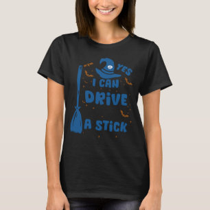 Camiseta Sim, Eu Posso Dirigir Um Pau, Dia de as Bruxas eng