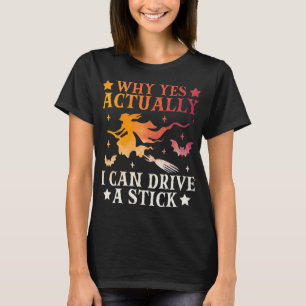 Camiseta Sim, eu posso dirigir uma cola de Dia das Bruxas