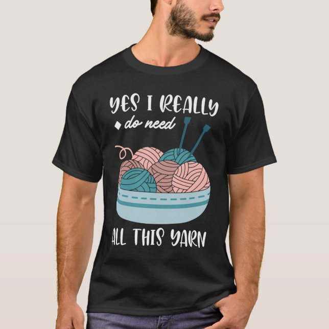 Camiseta Sim, eu realmente preciso de todos esses fios (Frente)