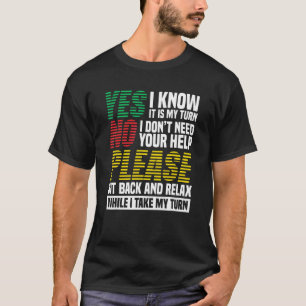 Camiseta Sim eu sei que é minha vez tabuleiro jogo de tabul