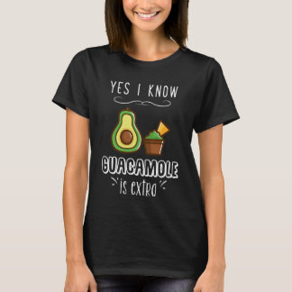 Camiseta Sim eu sei que o guacamole é extra