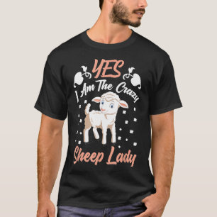 Camiseta Sim, Eu Sou A Maluca Senhora Ovelha Ovelha Ovelha