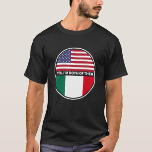 Camiseta Sim, Eu Sou Ambos Bandeira Do México Dos Eua