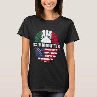 Camiseta Sim, eu sou ambos Estados Unidos América México AM