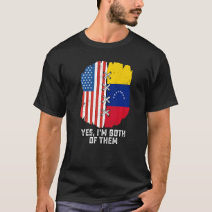 Camiseta Sim, eu sou ambos meio americano metade da Venezue
