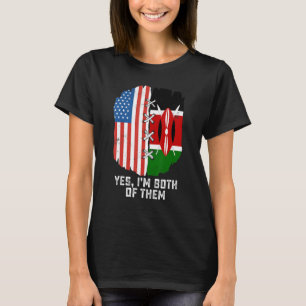 Camiseta Sim, eu sou ambos metade americano metade queniano