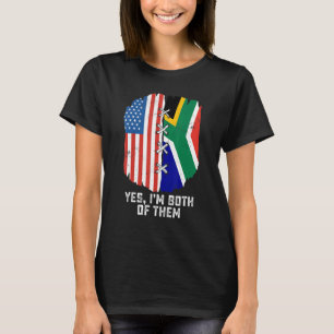 Camiseta Sim, eu sou ambos metade americano metade sul-afri