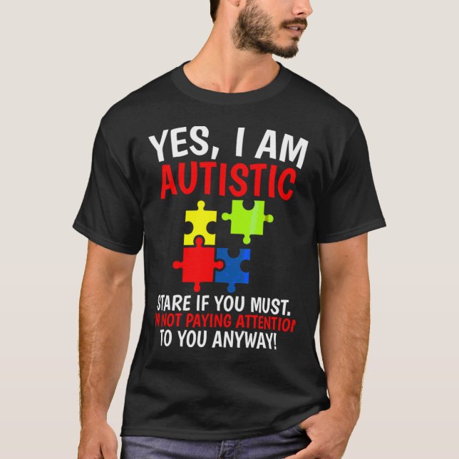 Camiseta Sim, Eu Sou Crianças Autistas Autismo (Frente)