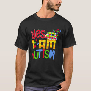 Camiseta Sim, eu sou o Autismo Advertência Criança Aceitaçã