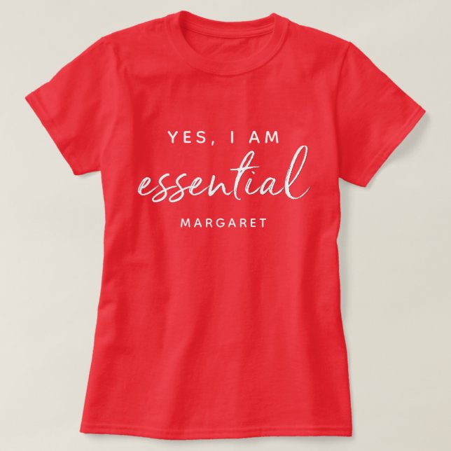 Camiseta Sim, Eu Sou Personalizada A Cotação Do Funcionário (Frente do Design)