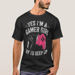Camiseta Sim, eu sou uma controladora de jogos de moça