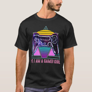 Camiseta Sim, eu sou uma Gamer Girl Retro Vaporwave Jogos E