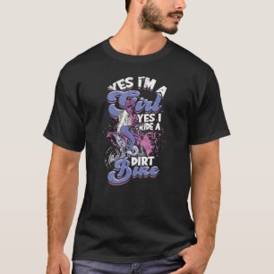 Camiseta Sim, eu sou uma garota Sim eu ando de bicicleta de
