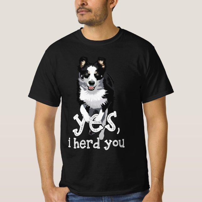 Camiseta Sim, Eu Te Mandei Borda Collie Art Puppy Border Co (Frente)