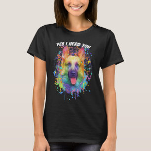 Camiseta Sim, Eu Te Mandei Um German shepherd Animal Pun Sh