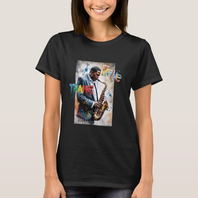 Camiseta Sim, Falo Coltrane - Jazz Music Lover (Frente)