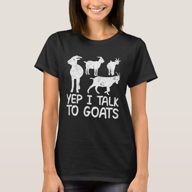 Camiseta Sim, falo com cabras e citar cabras e donos (Frente)