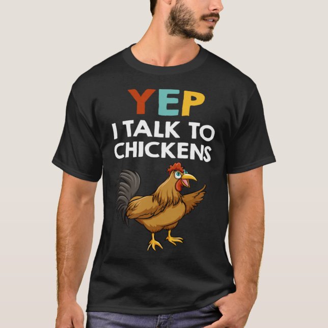 Camiseta Sim, Falo Com Crianças De Frango (Frente)