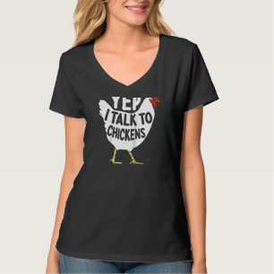Camiseta Sim, Falo Com O Farmador De Galinhas Raglan