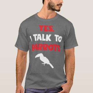 Camiseta Sim, Falo com Parrots Engraçado Presente para Aman