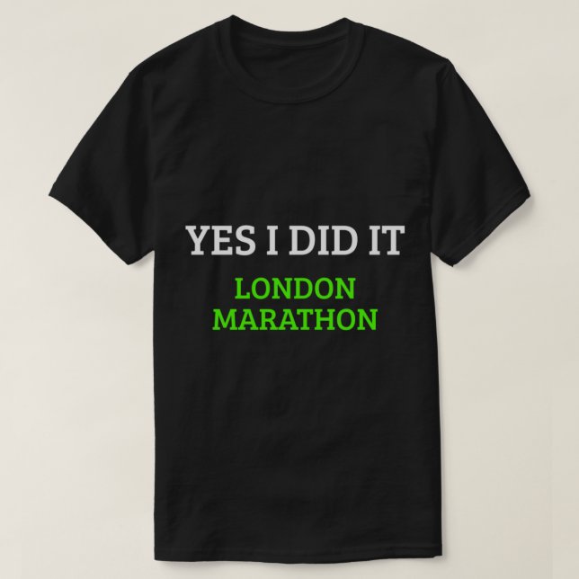 Camiseta Sim, fiz - Maratona de Londres (Frente do Design)