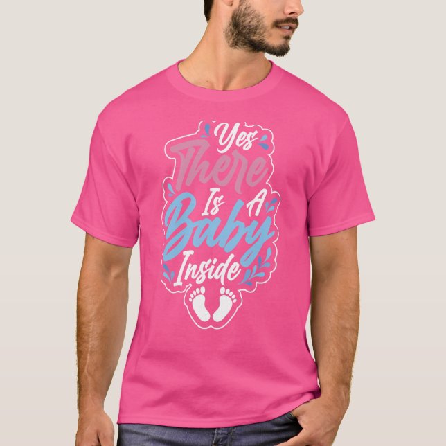 Camiseta Sim Há Um Anúncio De Dentro De Bebê Grávida P (Frente)