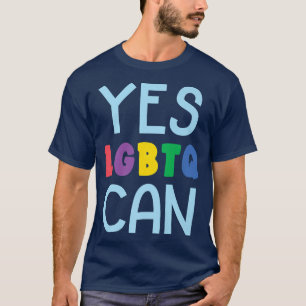 Camiseta Sim LGBTQ pode Igualdade de Gênero Orgulho Arco-Ír