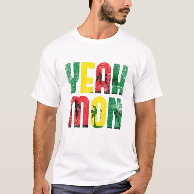 Camiseta Sim Môn Férias Jamaicano (Frente)