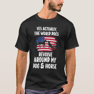 Camiseta sim, na verdade, o mundo tem equestre de cão e cav