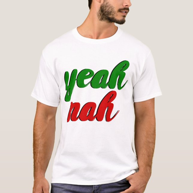 Camiseta Sim, Nah New Zelândia Slang (Frente)