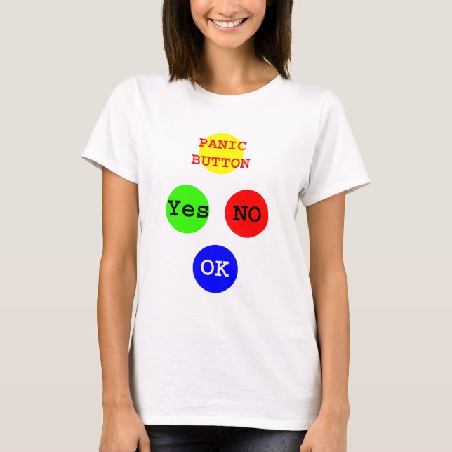 Camiseta Sim Não Botões O MUSEUM Zazzle Oferece (Frente)