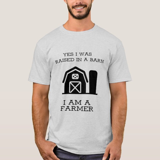 Camiseta Sim Nascer Na Fazenda De Barn (Frente)