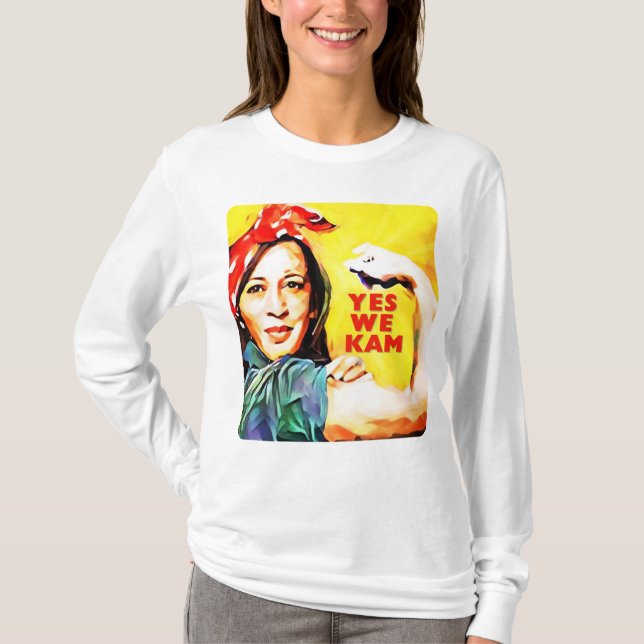 Camiseta Sim Nós Kam - Kamala Harris Tim Walz 2024 (Frente)