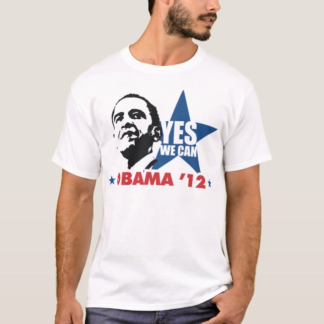 Camiseta sim nós podemos obama 12 (Frente)