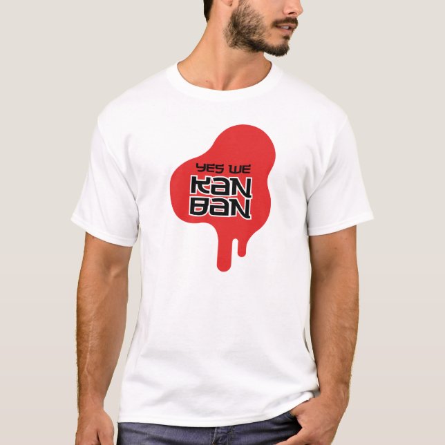 Camiseta Sim nós t-shirt vermelho dos homens do gotejamento (Frente)