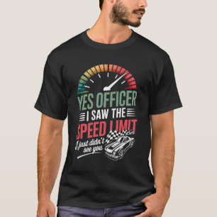 Camiseta Sim Oficial de Velocidade Limite de Car Correndo H