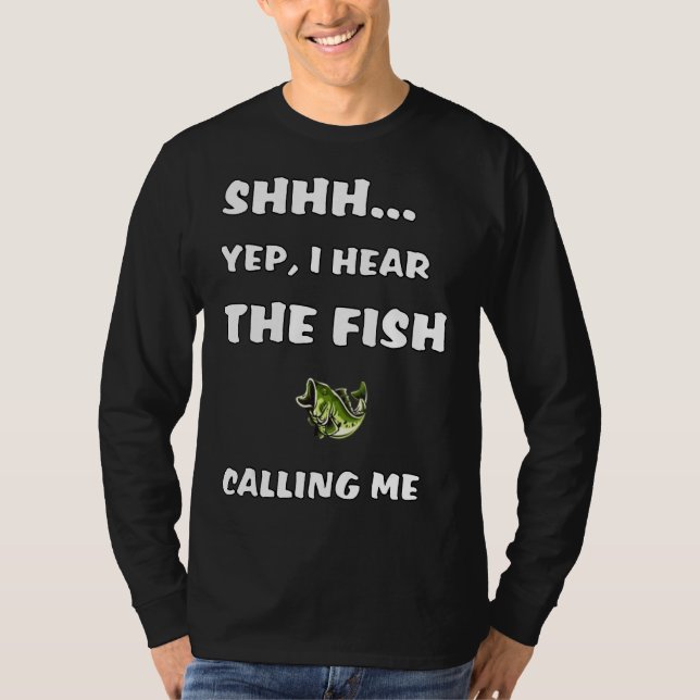 Camiseta Sim, Ouvi O Peixe Chamando-Me Pesca 1 (Frente)