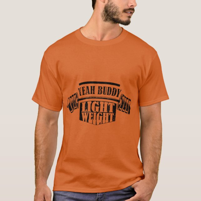 Camiseta Sim, parceiro leve, divertido dizer musculação (Frente)