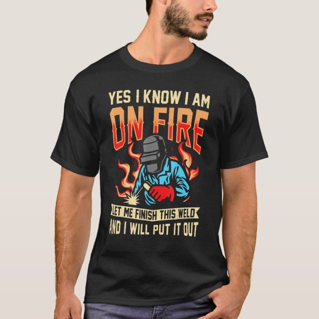 Camiseta Sim, sei que estou soltando fogo Flame Metalsmith  (Frente)