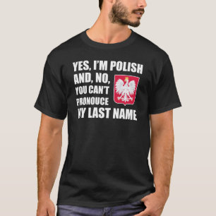Camiseta Sim Sobrenome polonês Pronunciar