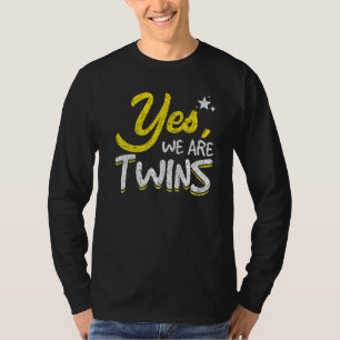 Camiseta Sim Somos Gêmeos Correspondência Familiar Irmãos E