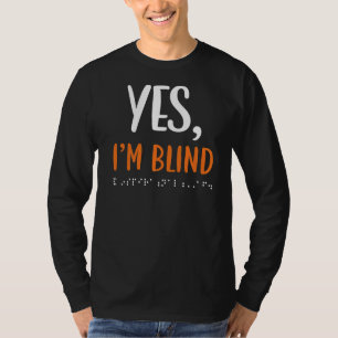 Camiseta Sim, sou a consciência cega Braille visualmente de