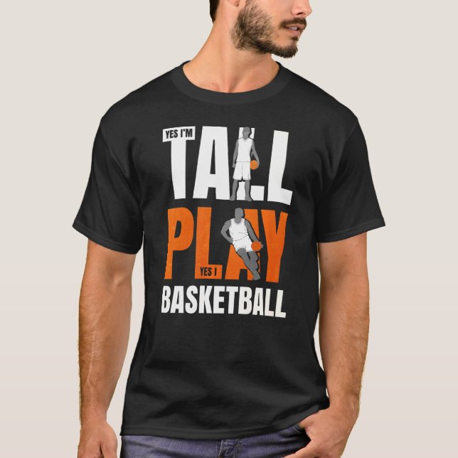 Camiseta Sim Sou Alto Sim Jogo Basquete (Frente)