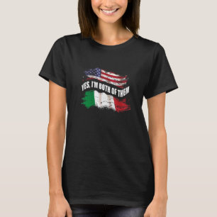 Camiseta Sim, sou ambos americanos e italianos